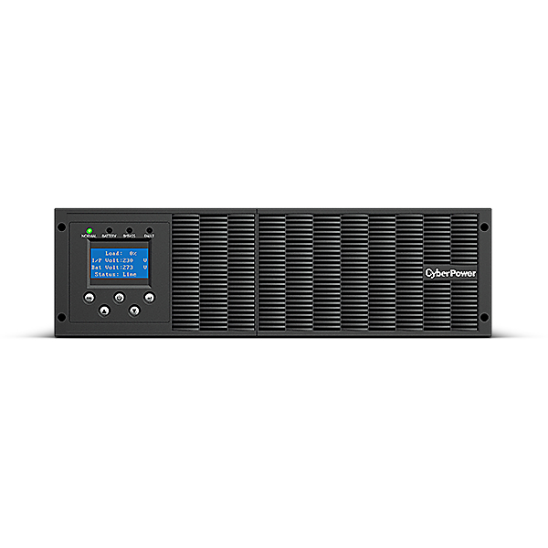 UPS CYBER POWER Online dubla conversie cu sin. pura, cu management, Rack 3U, LCD, 10000VA/900W, bloc conexiuni, fara baterii, terminal block, USB, RS232, slot SNMP, APFC, EPO, GreenP, "OLS10000ERTXL3U" - imagine 3