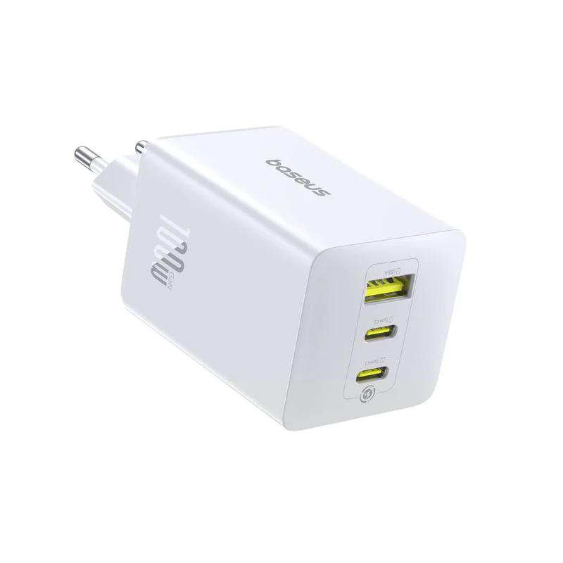 INCARCATOR retea Baseus EnerFill FE11, Quick Charge 100W, 2 x USB Type-C, 1 x USB, alb "P10182102213-00" (timbru verde 0.18 lei) - 6932172690649
