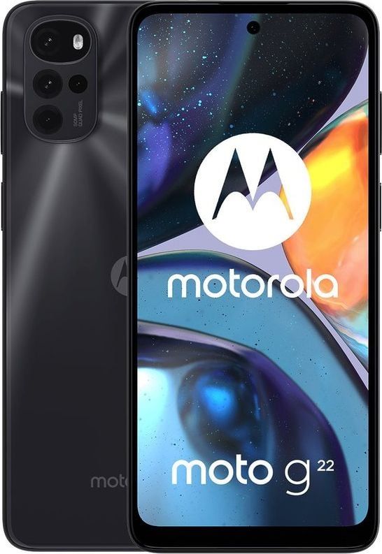 SMARTphone Motorola Moto g22 NFC Dual SIM 64/4GB 5000 mAh Cosmic Black, "PATW0005PL" (timbru verde 0.45 lei)