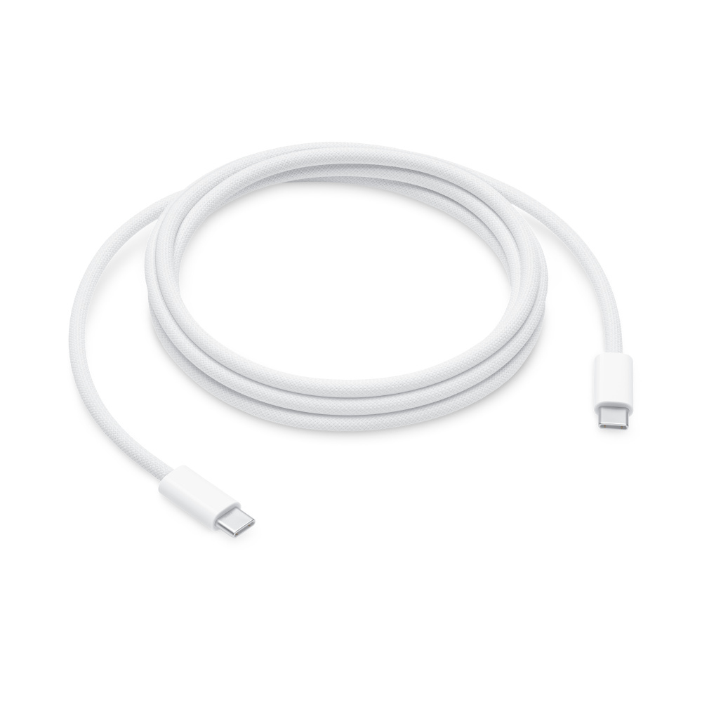 USB 2.0 charging cable, USB-C plug > USB-C plug (white, 2 meters, sleeved, charging with up to 240 watts) "MU2G3" (timbru verde 0.08 lei)