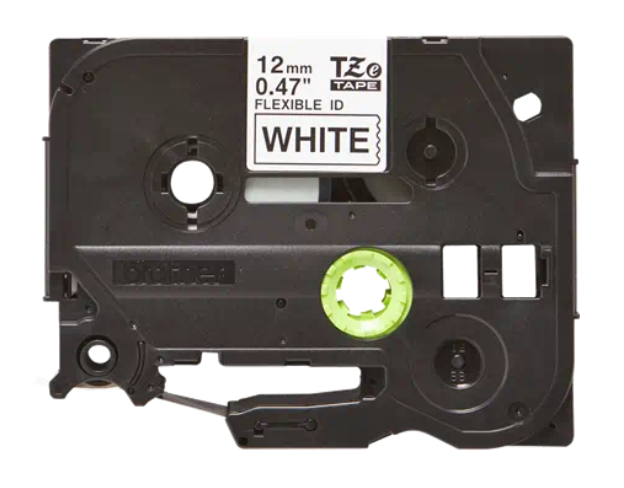 Banda laminata Original Brother Black on White, TZEFX231, pentru E105|E110|H100|H101|H105|H110|H111|P300|128|200|1000|1010|1090|1100|1120|1130|1160|1170|1180|1190|1200|1230|1280|1290|6100|7100|ST1150, 12mm, incl.TV 0 RON, "TZEFX231"