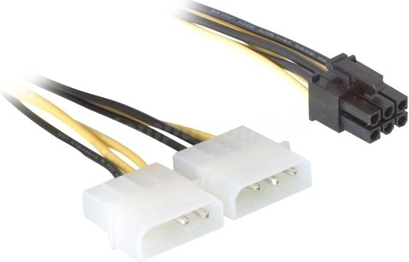 CABLU alimentare GEMBIRD, adaptor Molex la PCI-E, 2 x Molex la 1 x 6 pin PCI-E, "CC-PSU-6" (timbru verde 0.08 lei)