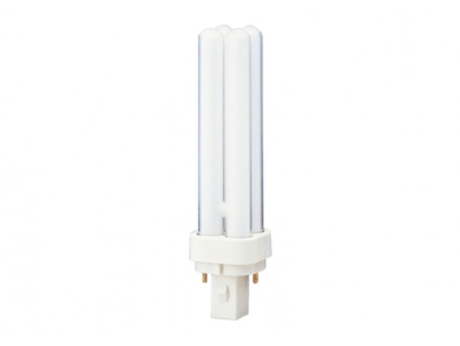 BEC fluorescent Panasonic, soclu G24D-1, putere 13W, forma liniar, lumina alb rece, alimentare 220 - 240 V, "FDS13E40/2D" (timbru verde 0.45 lei)