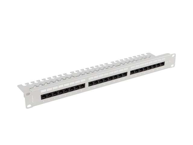 Patch panel 24 porturi 1U Cat.5e UTP gr "PPU5-1124-S" (timbru verde 0.08 lei)