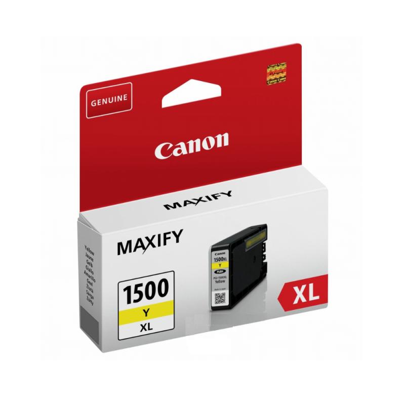 Cartus Cerneala Original Canon Yellow, PGI-1500XLY, pentru Maxify MB2050|MB2150|MB2350|MB2750, , (timbru verde 0.15 lei), "BS9195B001AA"
