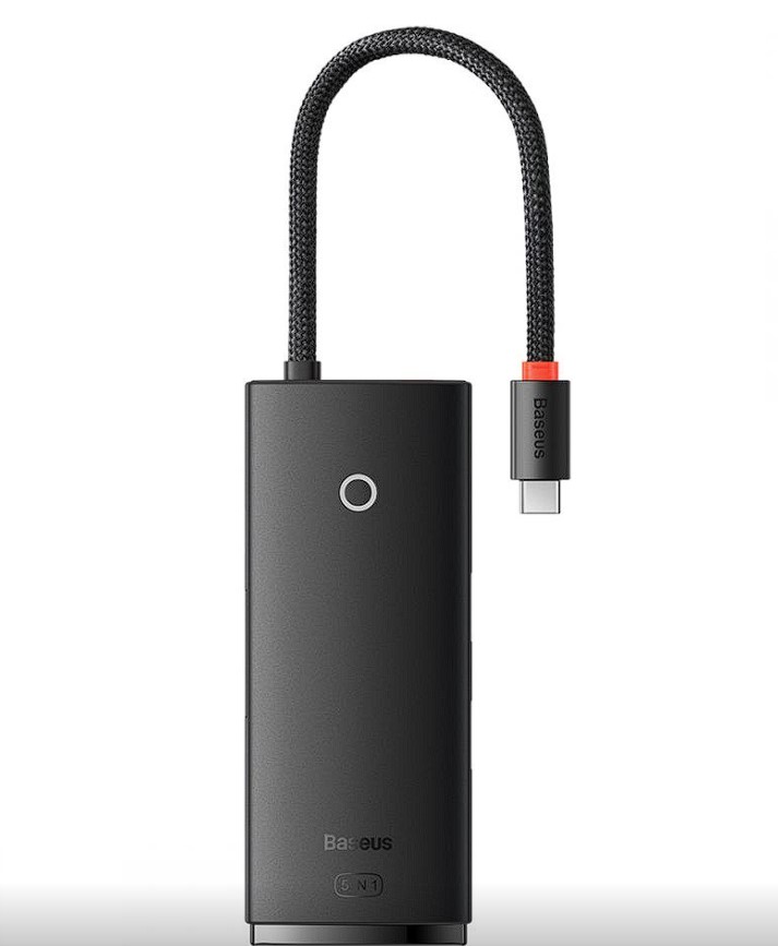 DOCKING Station Baseus Lite, conectare PC USB Type-C, USB 3.0 x 3, USB Type C x 1 PD 20V/5A, HDMI x 1/4K/30Hz, negru "WKQX040001" (timbru verde 0.18 lei) - 6932172606305