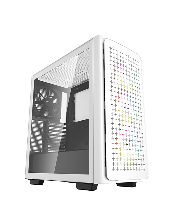 CARCASA DEEPCOOL, Middle Tower, E-ATX, "CK560 WH", fara sursa, sticla securizata, 3 x 120mm RGB fan, 1 x 140mm black fan , USB 3.0 x 2, USB 3.1 Type-C x 1, Jack 3.5mm x 1, "R-CK560-WHAAE4-G-1"