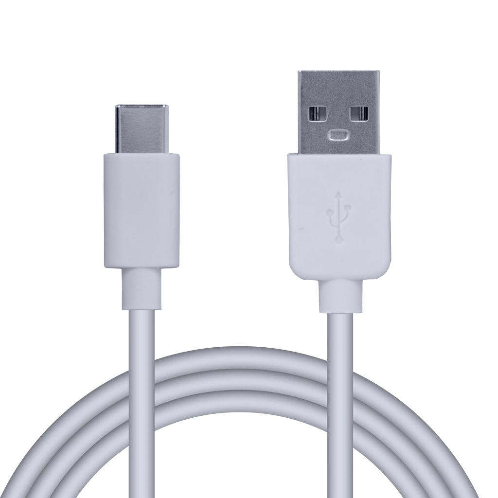 CABLU alimentare si date SPACER, pt. smartphone, USB 2.0 (T) la Type-C (T), PVC,2.1A, bulk, 0.5m, alb, "SPDC-TYPEC-PVC-W-0.5" (timbru verde 0.08 lei)