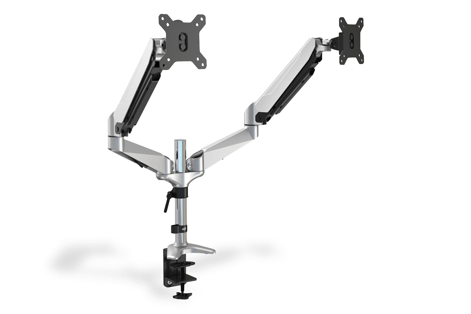 DIGITUS dual display desktop with gas spring stand 2 tft/LCD up to 27inch Vesa 75x75mm 100x100mm max.8KG black "DA-90353"