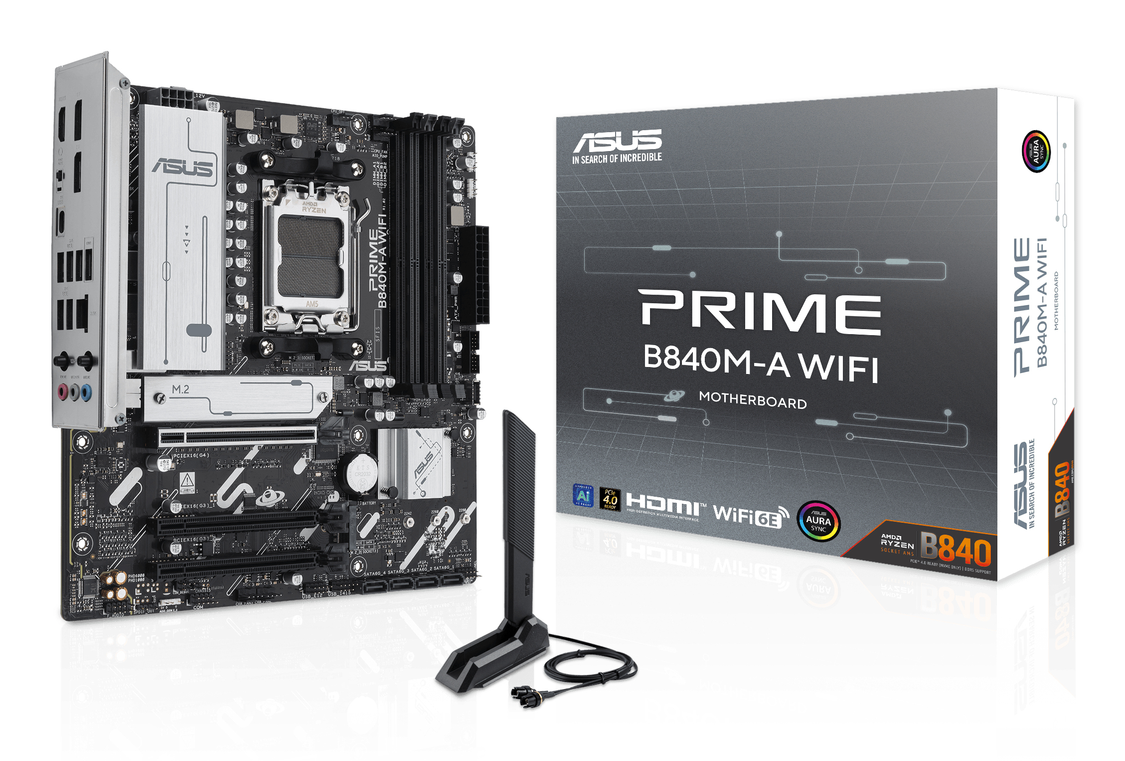 Placa de baza PRIME B840M-A WIFI, AMD B840, Socket AM5, mATX "90MB1J20-M0EAY0"