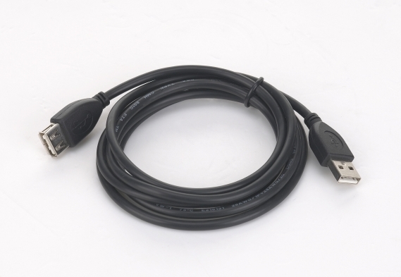 CABLU USB GEMBIRD prelungitor, USB 2.0 (T) la USB 2.0 (M), 1.8m, conectori auriti, negru, "CCP-USB2-AMAF-6" (timbru verde 0.08 lei)