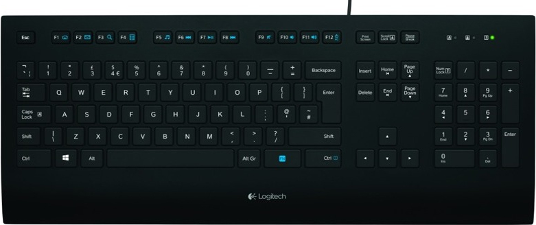 TASTATURA LOGITECH USB, black, "K280E" "920-005217" (timbru verde 0.8 lei)
