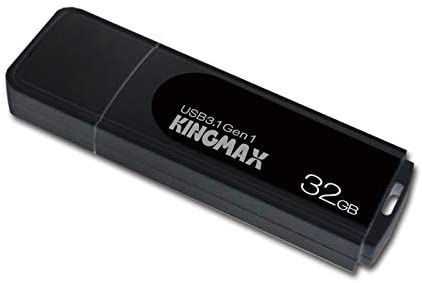 MEMORIE USB 3.2 Gen 1 KINGMAX 32 GB, cu capac, plastic, negru, "KM32GPB07B" (timbru verde 0.03 lei)