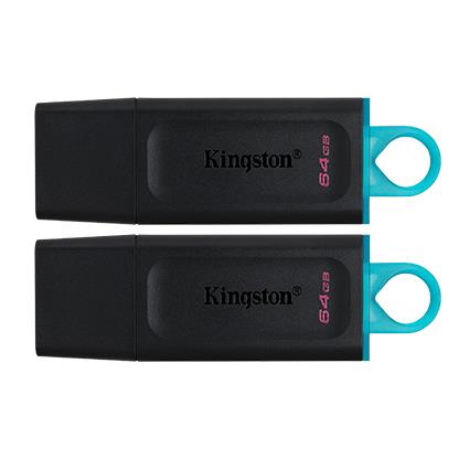 64GB USB3.2 Gen 1 DataTraveler Exodia (Black + Teal) - 2 Pieces, "DTX/64GB-2P" (timbru verde 0.03 lei)