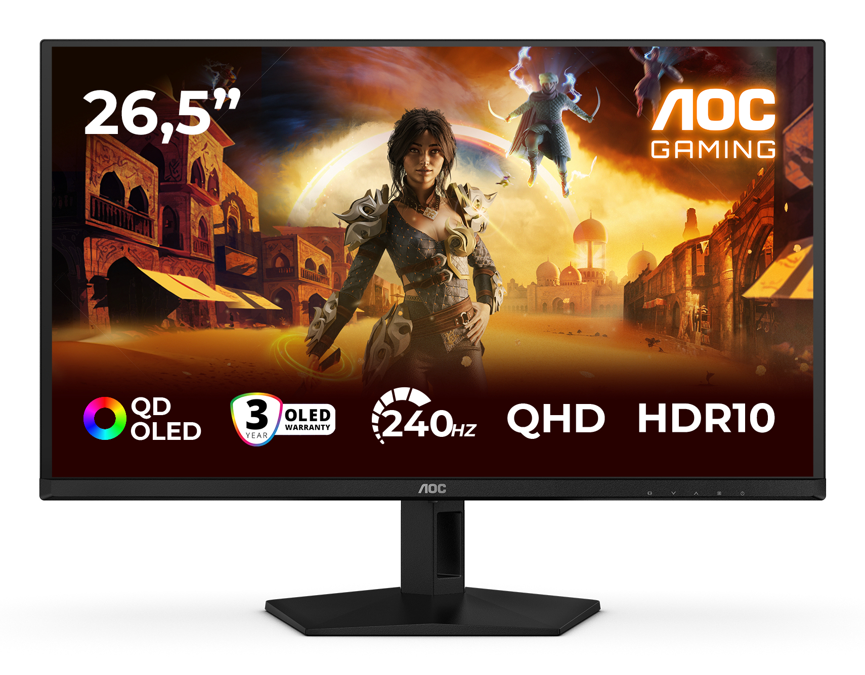 Monitor Gaming QD-OLED AOC Gaming 26.5" Q27G41ZDF, QHD (2560 x 1440), HDMI, DisplayPort, 240 Hz, 0.03 ms (Negru) "Q27G41ZDF" (timbru verde 7 lei)