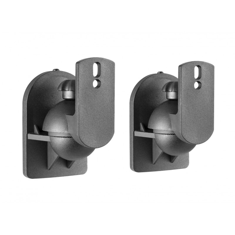 Suporti sateliti audio de perete, Nexio, set 2 bucati, unghi reglabil, capacitate sustinere 3.5KG, Negru "NX-SB-28"