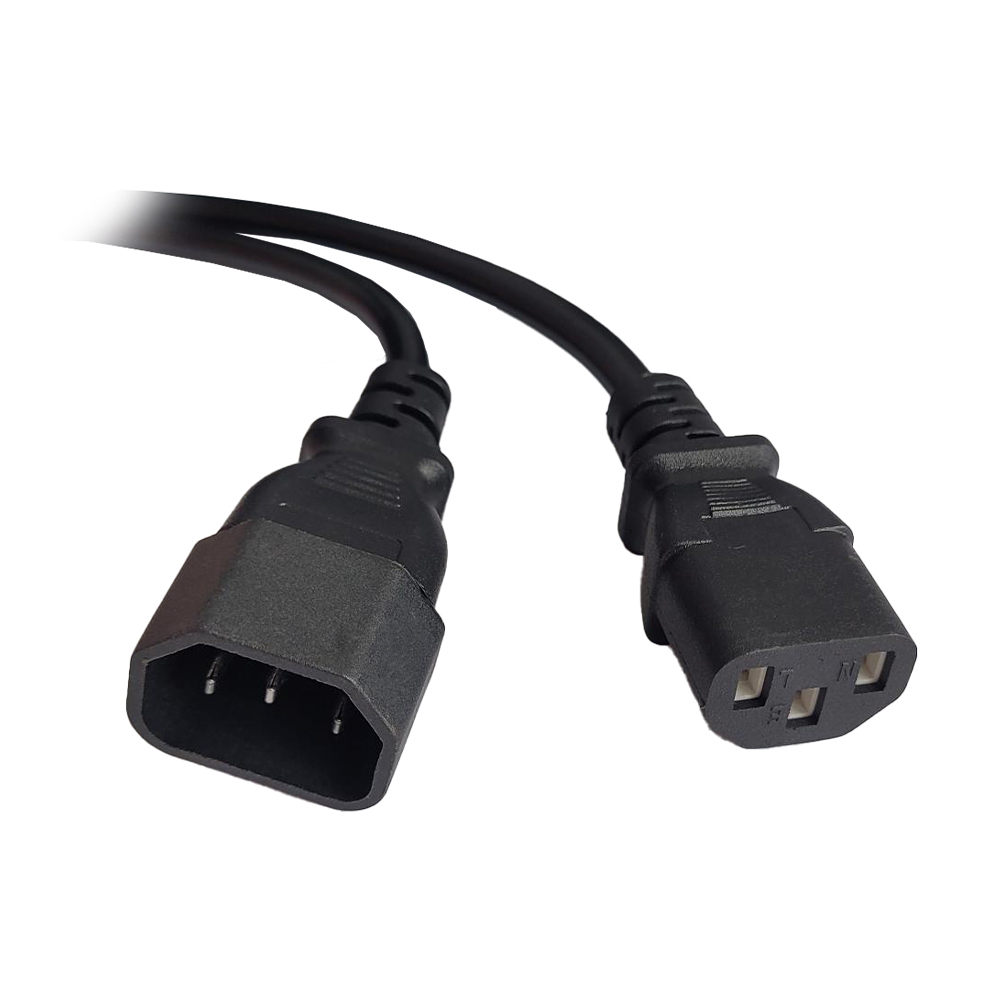 CABLU alimentare Spacer prelungitor, 1.8m, intrare C14, iesire C13, 6A, negru, "SPPW-C14-C13-6A-1.8" (timbru verde 0.18 lei)