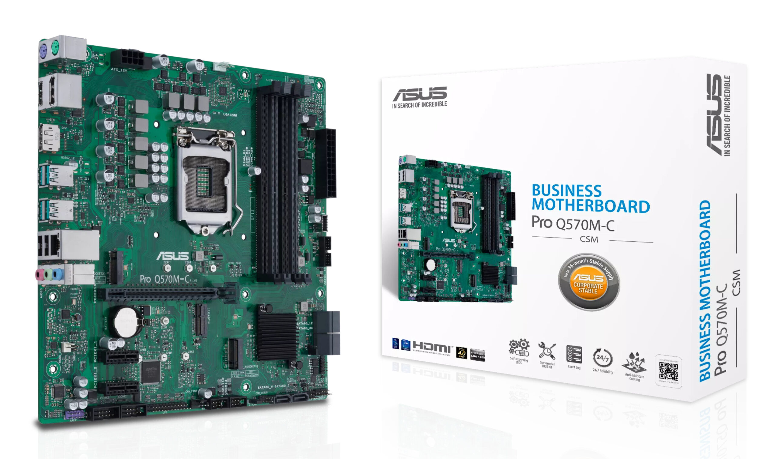Placa de baza PRO Q570M-C/CSM Intel Q570 LGA 1200 micro ATX "90MB1700-M0EAYC"