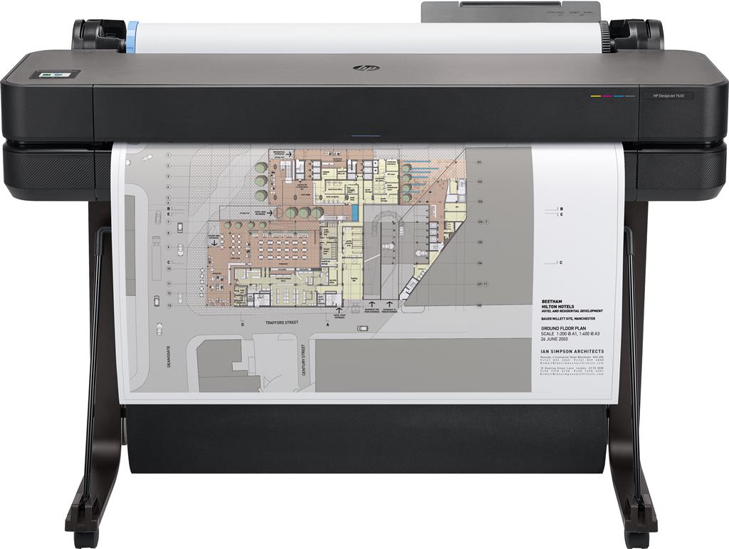 Plotter inkjet Color HP DesignJet T630, A0, Functii: Impr., Viteza de Printare Monocrom: 30sec, Viteza de printare color: , Conectivitate:USB|Retea|WiFi, Duplex:, ADF:Nu(Timbru Verde 40lei) "5HB11A"