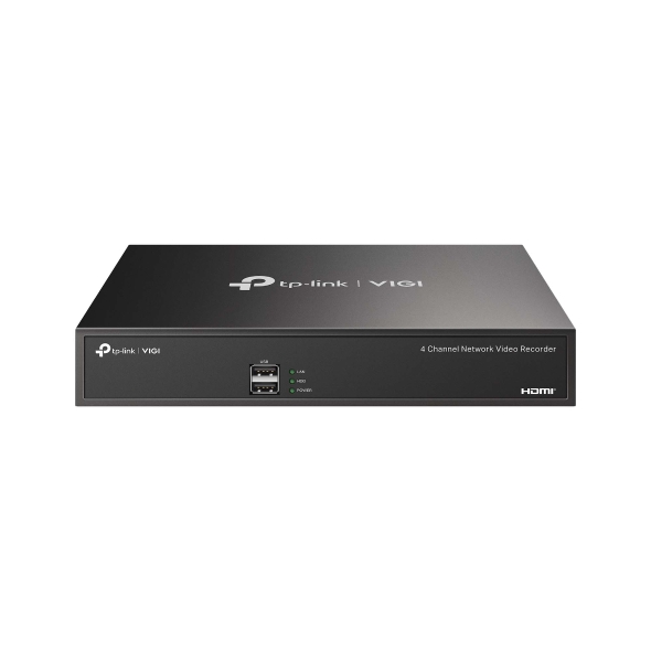 NVR TP-Link VIGI, 4 canale, capacitate max 10 TB, porturi HDMI | VGA | Retea RJ45 | 2 x USB 2.0, "VIGI NVR1004H" (timbru verde 2 lei)