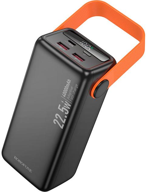 POWER BANK Borofone "BJ66", 40000mAh, 65W, 2 x USB; 1 x USB Type-C, total 5V/3A, negru "6941991115141" (timbru verde 0.98 lei)