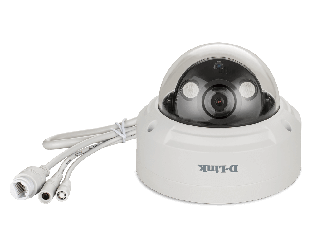 CAMERA IP D-Link, dome, pt. exterior, dist. IR 30 m, tip lentila fixa 2.8 mm, 2 Mpx, cu fir, microfon nu, PoE da, carcasa metal, slot SD card da, "DCS-4612EK" (timbru verde 0.8 lei)