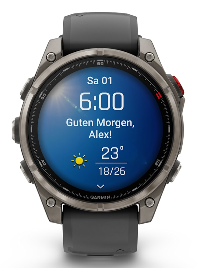 Smartwatch fenix 8 Pro 47 mm, AMOLED, Sapphire, Titanium with Graphite/black silicone band"010-03198-11" - imagine 10