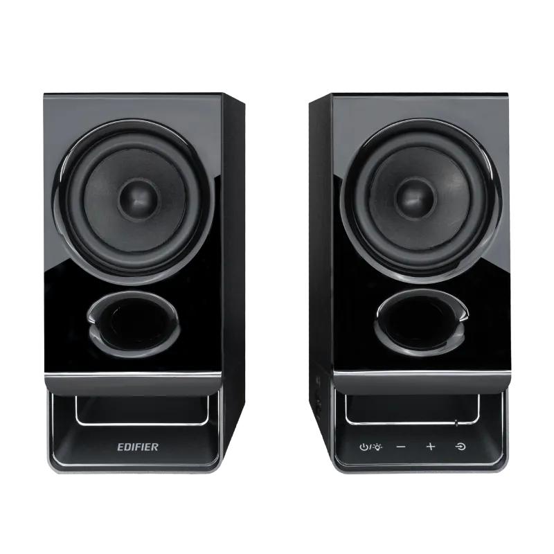BOXE EDIFIER 2.0, RMS: 5W (2 x 2.5W), bluetooth v6.0, volum, mufa casti, touch panel, AUX/USB-C, Edifier App, USB power, MDF, black, "R20BT-BK" (timbru verde 2.00 lei)