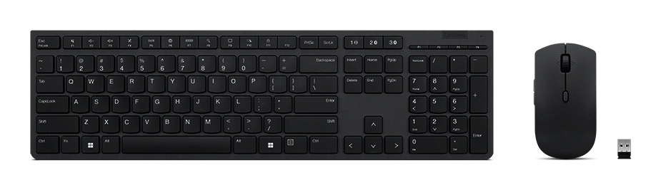 Lenovo Professional Wireless Rechargeable Combo Keyboard and Mouse "4X31K03968" (timbru verde 0.8 lei)