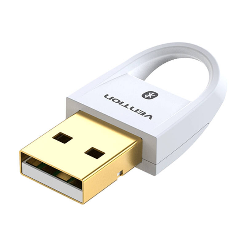 Adaptor Bluetooth Vention, conectare prin USB 2.0, distanta 20 m (pana la), Bluetooth 5.0, antena interna alb, "CDSW0" (timbru verde 0.08lei) - 6922794753907