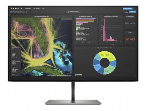 MONITOR HP 27 inch, home | office, IPS, 4K UHD (3840 x 2160), Wide, 350 cd/mp, 5 ms, HDMI | DisplayPort x 2, "1B9T0AA" (timbru verde 7 lei)