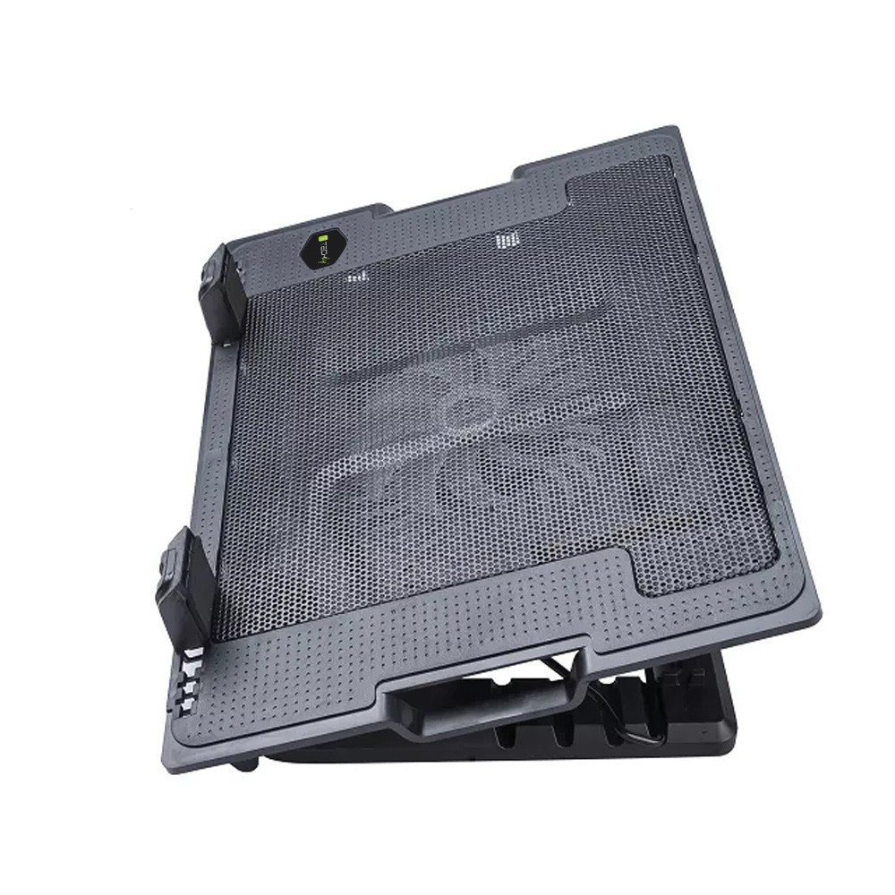 Suport pentru laptop cu sistem de racire, ergonomic, reglabil, iluminat led, 17.3 inch maxim, Negru, Techly, ICOOL-CP12TY "ICOOL-CP12TY" - imagine 6