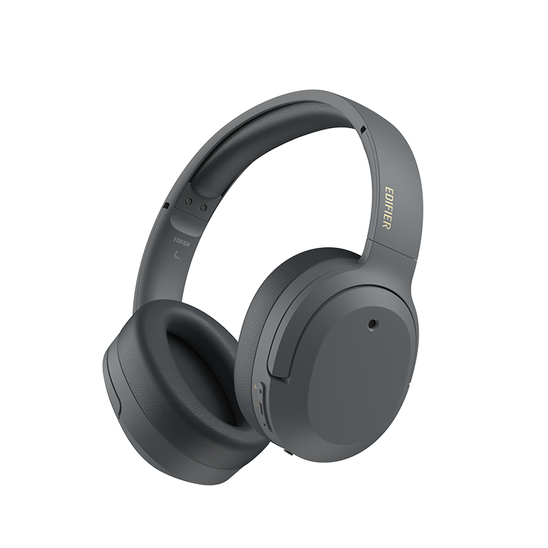 CASTI Edifier, wireless, cu fir, standard, utilizare multimedia, smartphone, microfon pe casca, conectare prin Bluetooth 5.2, USB-C, ANC, gri, "W820NB-PLUS-GR", (timbru verde 0.8 lei)