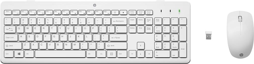 HP 230 Wireless Mouse + Keyboard Combo White "3L1F0AA#ABB" (timbru verde 0.8 lei)