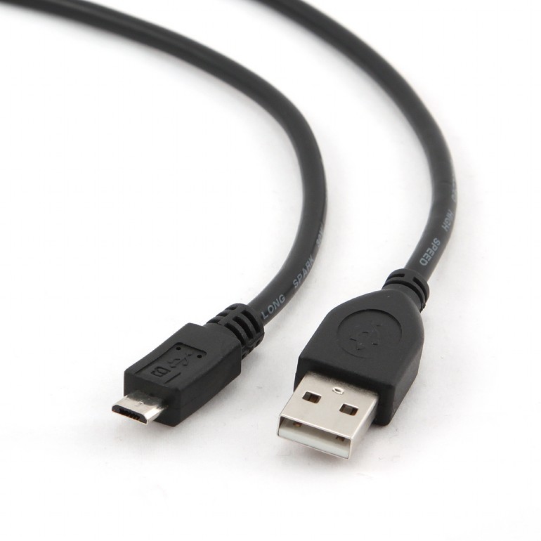 CABLU alimentare si date GEMBIRD, pt. smartphone, USB 2.0 (T) la Micro-USB 2.0 (T), 0.3m, black, "CCP-mUSB2-AMBM-0.3M" (timbru verde 0.08 lei)