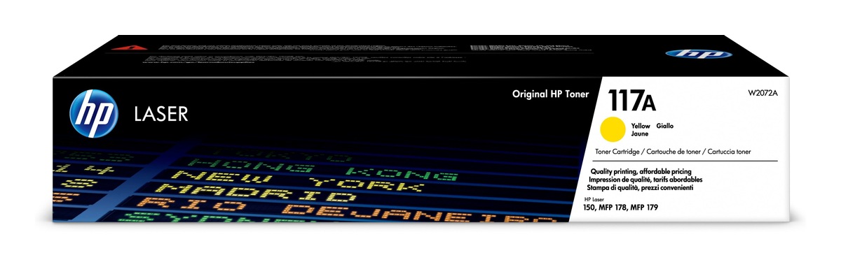 Toner Original HP Yellow, nr.117A, pentru Color LaserJet 150|MFP 178|179, 700, (timbru verde 1.2 lei) , "W2072A"