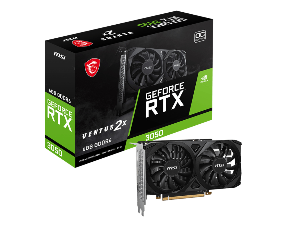 Placa video nVidia GeForce RTX 3050 VENTUS 2X OC 6GB, GDDR6, 96bit "V812-015R"