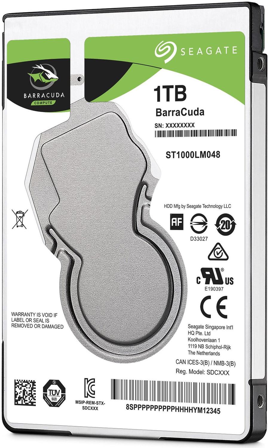 HDD notebook SEAGATE 1 TB, Barracuda, 5400 rpm, buffer 128 MB, 6 Gb/s, S-ATA 3, "ST1000LM048"