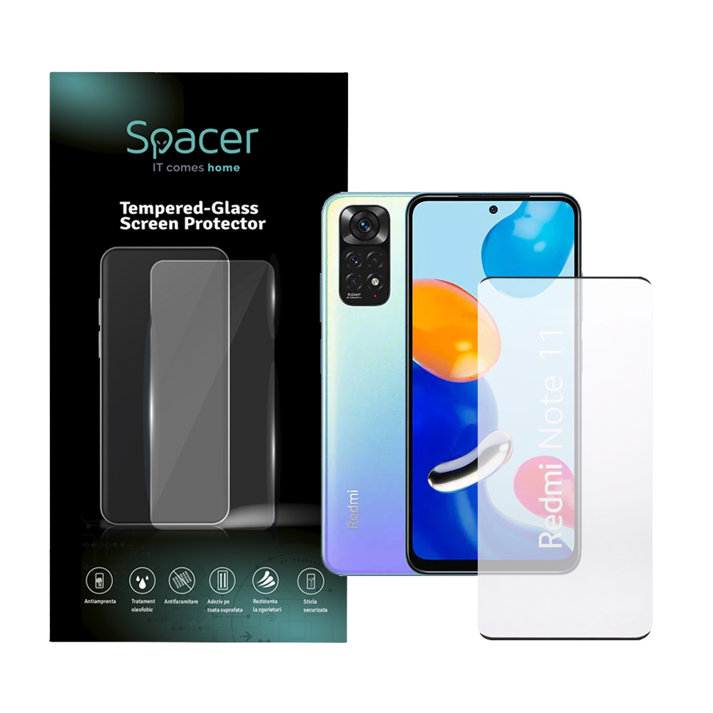 FOLIE STICLA Spacer pentru Xiaomi Mi 11 5G, grosime 0.3mm, acoperire totala ecran, strat special anti-ulei si anti-amprenta, Tempered Glass "SPPG-XI-MI-115G-TG"