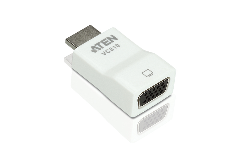 ADAPTOR video ATEN, HDMI (T) la VGA (M), Full HD (1920x1080) la 60Hz, "VC810-AT" (timbru verde 0.08 lei)