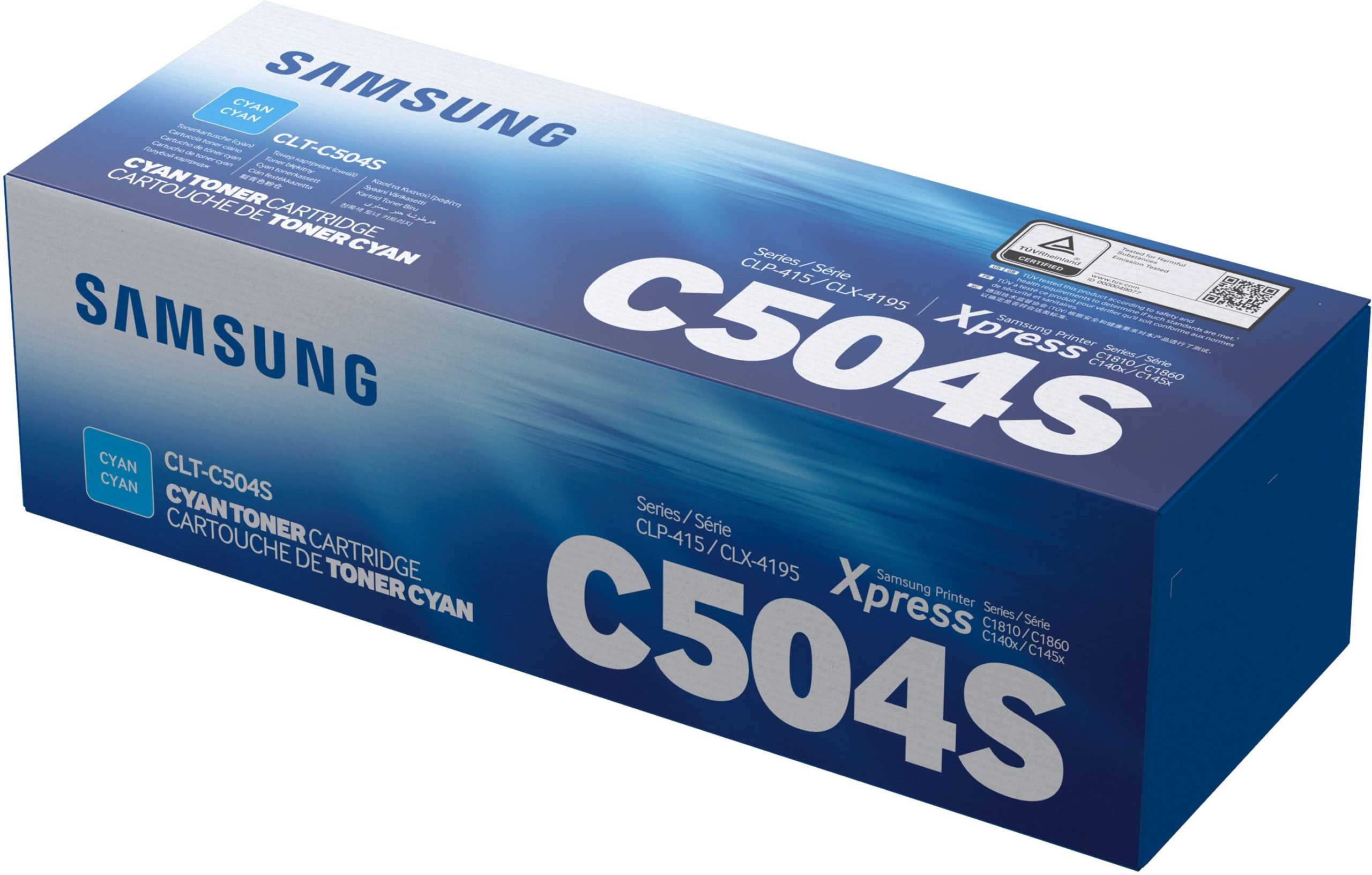 Toner Original Samsung Cyan, C504S, pentru CLP-415NW|CLX-4195FN|CLX-4195FW|CLX-4195N|SL-C1810W, 1.8K, (timbru verde 1.2 lei) , "SU025A"