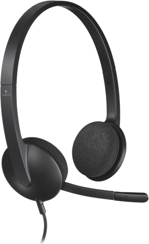 CASTI Logitech, "H340", cu fir, standard, utilizare multimedia, call center, microfon pe brat, conectare prin USB 2.0, negru, "981-000475", (timbru verde 0.8 lei)