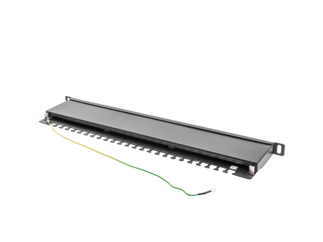 Patch panel 24 port. 0,5U Cat.5e FTP ng "PPS5-0024-B" (timbru verde 0.08 lei)