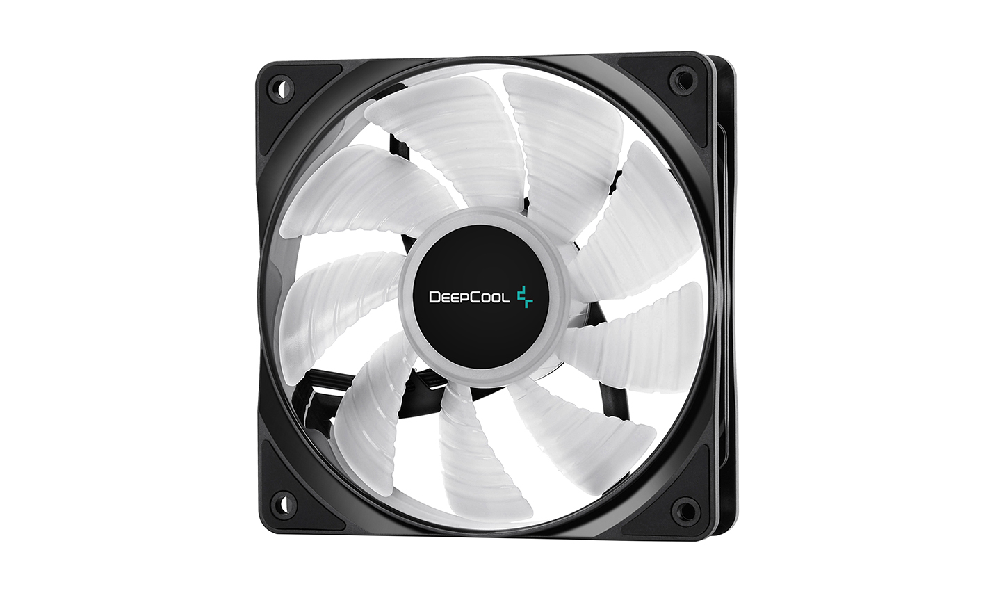 VENTILATOR DeepCool PC RF120, 120x120x25 mm, 1500rpm, control PWM, LED, 1 ventilator, 4-pin PWM, negru, "DP-FRGB-RF120-1C"