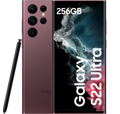 SmartPhone Samsung S22 Ultra S908 5G 12GB RAM 256GB Dual SIM Burgundy, "PHT15721"(timbru verde 0.45 lei)