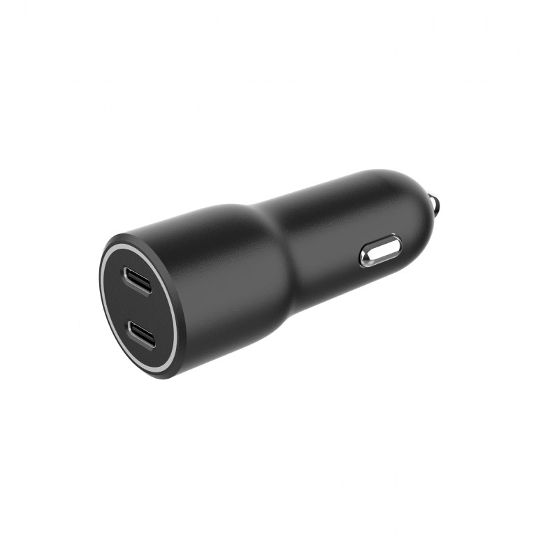 ALIMENTATOR auto GEMBIRD, 2 x USB-C PD max 40W, pt. bricheta auto, black, "TA-UC-C2PD40-CAR-01" (timbru verde 0.18 lei)