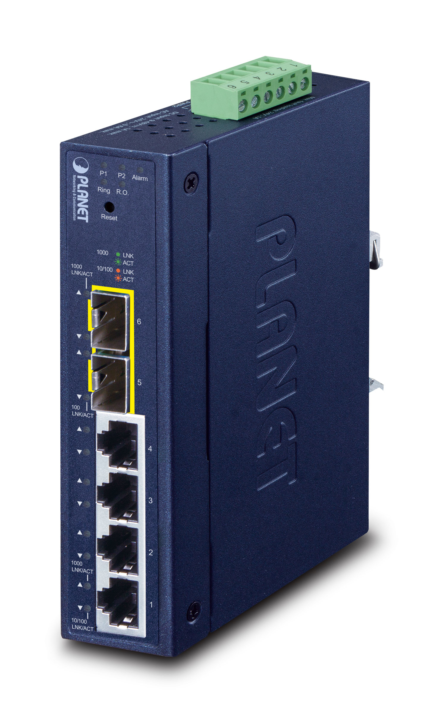 NET SWITCH 4PORT 1000M/IGS-4215-4T2S PLANET "IGS-4215-4T2S" (timbru verde 2 lei)