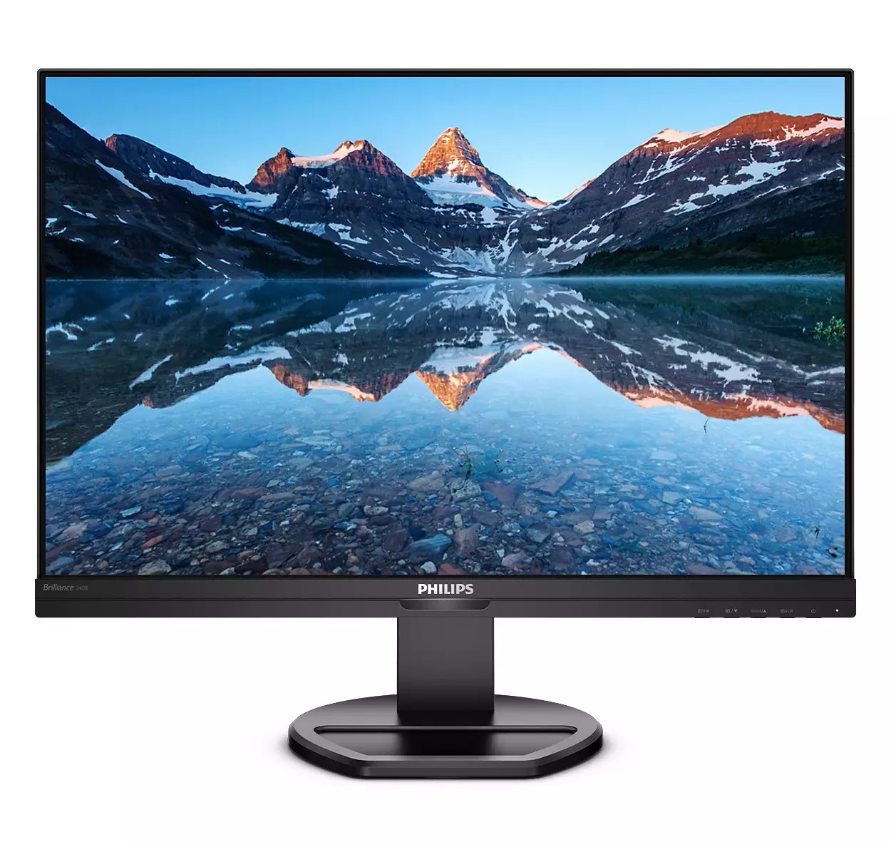 MONITOR PHILIPS 24.1 inch, home, office, IPS, Full HD (1920 x 1080), Wide, 300 cd/mp, 4 ms, HDMI, DVI, VGA, DisplayPort, "240B9/00" (timbru verde 7 lei)