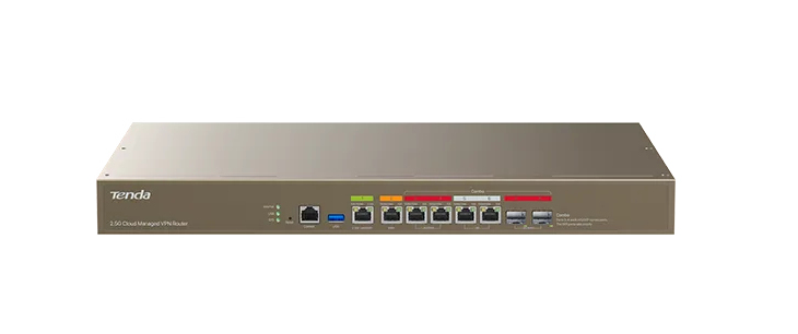 ROUTER Tenda wireless VPN, multi-WAN, multigigabit 1 x 2.5GE RJ45, 5 x GE RJ45, 2 x SFP, "G300-F" (timbru verde 0.8 lei)