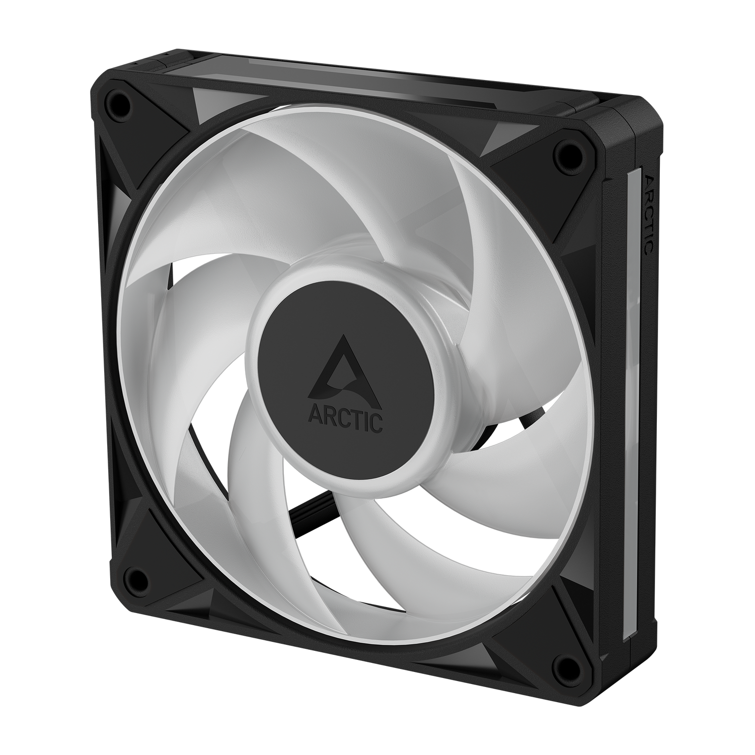 Set 3 ventilatoare Arctic "BioniX P12 A-RGB", 120mm, 450 - 3000 RPM, FDB, 76 cfm, 4-Pin PWM | 3-pin ARGB, negru, "ACFAN00337A" - imagine 6